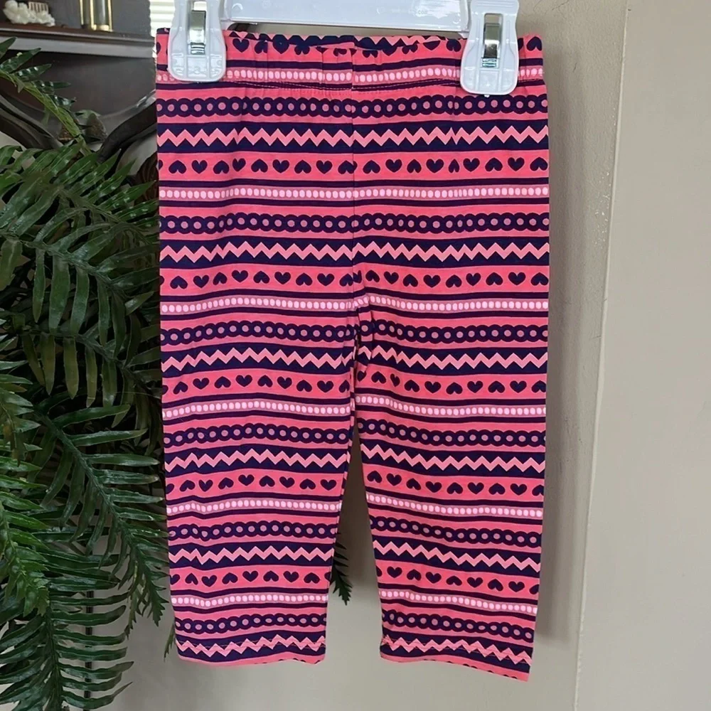 Brand New Little Lass 2-Piece Set Western Cowgirl Heart Ruffle Striped Leggings